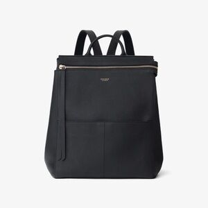 Elegant Black Leather Backpack